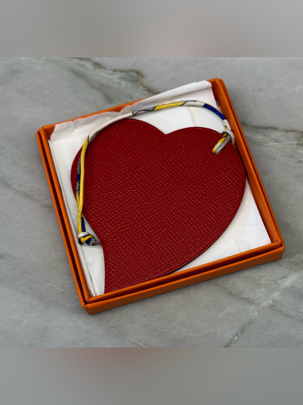 Hermes Petit H Heart Charm Leather and Silk - Picture 2 of 5